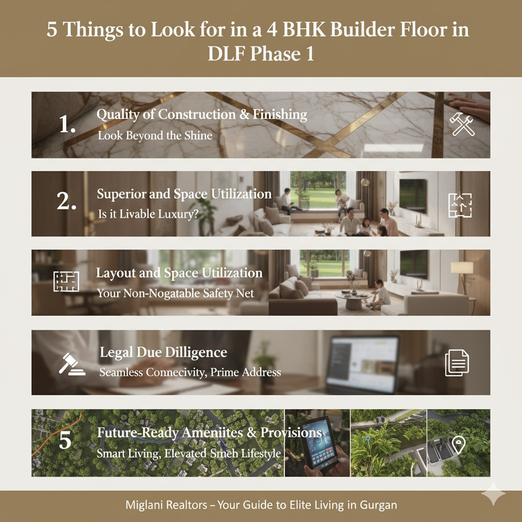 5 Things to Look for in a 4 BHK Builder Floor in DLF Phase 1